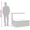 vidaXL Gartenbank Verstellbar mit Kissen Grau Poly Rattan