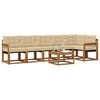 vidaXL Outdoor-Sofagarnitur mit Kissen 7 pcs Natur und Beige