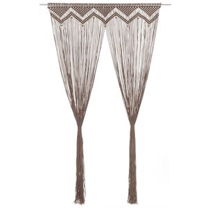 vidaXL Makramee Vorhang Taupe 140x240 cm Baumwolle