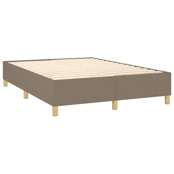 vidaXL Boxspringbettgestell Taupe 140x200 cm Stoff