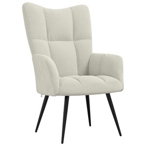 vidaXL Relaxsessel Cremewei&szlig; Samt