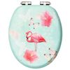 vidaXL Toilettensitze Soft-Close-Deckel 2 Stk. MDF Flamingo-Design