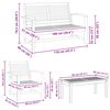 vidaXL Gartensofa-set 4 pcs Natur Massivholz Teak