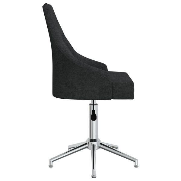 vidaXL Esszimmerst&uuml;hle 4 Stk. Drehbar Schwarz Stoff