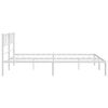 vidaXL Bettgestell mit Kopfteil Metall Wei&szlig; 183x213 cm