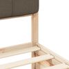 vidaXL Bettgestell mit gepolstertem Kopfteil Taupe 135 x 190 cm