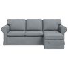 vidaXL Sofa Hellgrau Gesamtabmessungen: 215 x 138 x 80 cm (B x T x H)