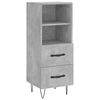vidaXL Highboard Betongrau 34,5x34x180 cm Holzwerkstoff