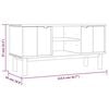 vidaXL TV-Schrank OTTA 113,5x43x57 cm Massivholz Kiefer