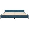 vidaXL Bettgestell mit Kopfteil Dunkelblau 180x200 cm Samt