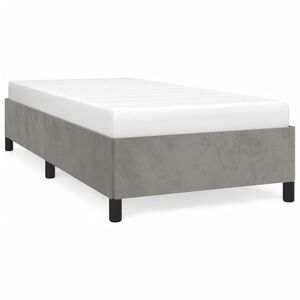 vidaXL Bettgestell ohne Matratze Hellgrau 80x200 cm Samt