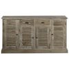vidaXL Sideboard Massivholz Mindi 145x32,5x77 cm