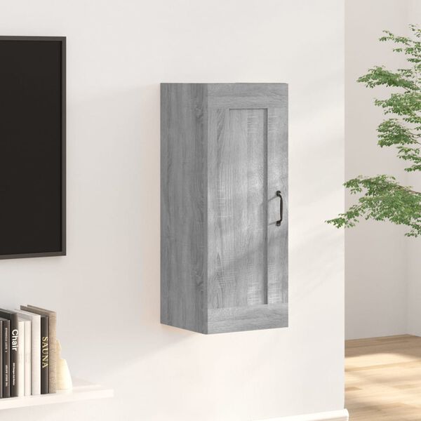 vidaXL H&auml;ngeschrank Grau Sonoma 35x34x90 cm Holzwerkstoff