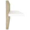 vidaXL Wandregale 2 Stk. Wei&szlig; Sonoma-Eiche 60x11,5x18cm Holzwerkstoff