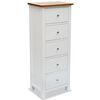 vidaXL Schubladenschrank Hoch 45x32x115 cm Massivholz Eiche