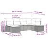 vidaXL Gartensofa-set mit Kissen mit Speicher Grau Poly-Rattan