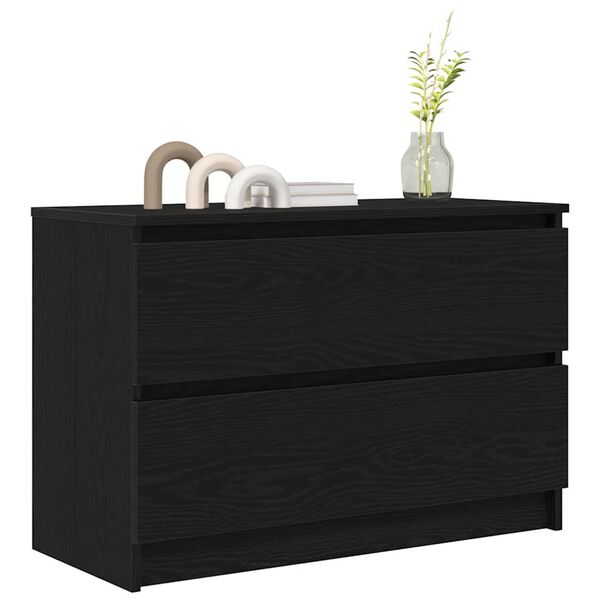 vidaXL TV-Schrank Schwarz 80x35x54 cm Holzwerkstoff
