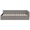 vidaXL Eckbettgestell mit Kopfteil Taupe 90 cm x 190 cm Samt