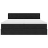 vidaXL Ottoman-Bett mit Matratzen & LEDs Schwarz 180x200 cm Samt