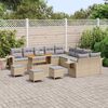 vidaXL Gartensofa-set 14 pcs Beige Poly-Rattan