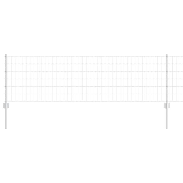 vidaXL Zaun mit Pfosten Silber 0,6 x 50 m Stahl
