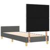 vidaXL Bettgestell mit Kopfteil Dunkelgrau 80 x 200 cm Stoff