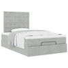vidaXL Ottoman-Bett mit Matratzen Hellgrau 120x200 cm Samt
