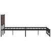 vidaXL Metallbett ohne Matratze Braun Eichen-Optik 180x200 cm