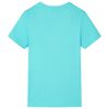 Kinder-Kurzarmshirt Aquablau 128