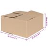 vidaXL Faltbox mit Speicher 50 pcs Natur 30 x 30 x 15 cm Karton