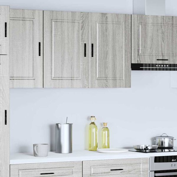 vidaXL K&uuml;chen-H&auml;ngeschrank Porto Grau Sonoma Holzwerkstoff