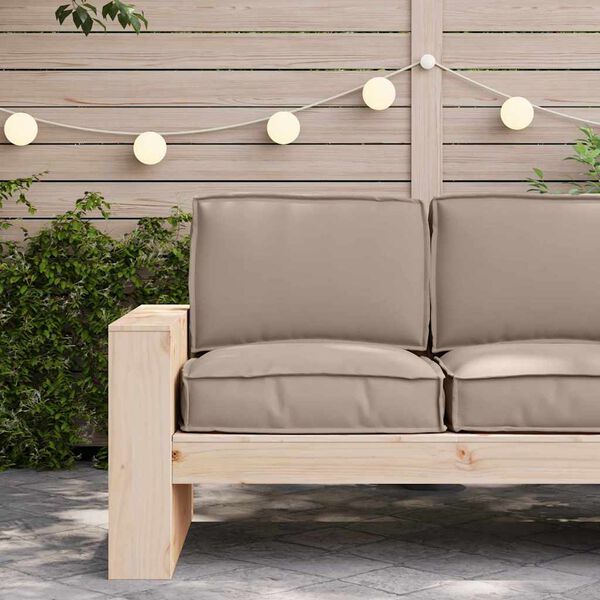 vidaXL Palettenkissenset 2 pcs Taupe Oxford-Stoff