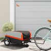 vidaXL Fahrradanh&auml;nger Schwarz und Orange 45 kg Eisen