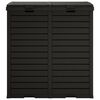 vidaXL Outdoor-M&uuml;lltonne Schwarz 78x41x86 cm Polypropylen
