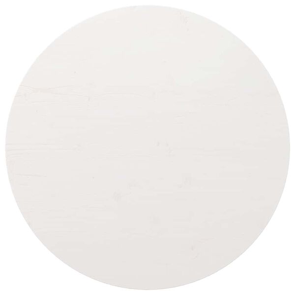 vidaXL Tischplatte Rund Wei&szlig; &Oslash;80x3 cm Massivholz Kiefer