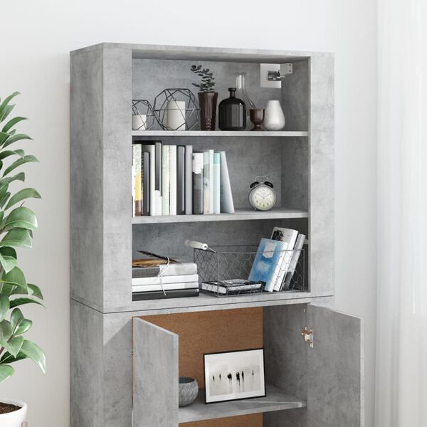 vidaXL Highboard Betongrau Holzwerkstoff