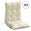 vidaXL Niedriglehner-Auflagen 4 Stk. Creme Oxford-Gewebe
