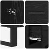 vidaXL Highboard 2 pcs Schwarz Eichen-Optik 69,5 x 34 x 180 cm