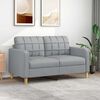 vidaXL 2-Sitzer-Sofa Hellgrau 140 cm Stoff
