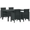 vidaXL Garten Essgruppe 5 pcs Anthrazit Polt Rattan