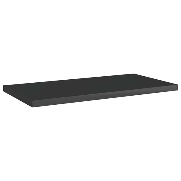 vidaXL B&uuml;cherregal-Bretter 8 Stk. Hochglanz-Schwarz 40x20x1,5 cm