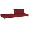 vidaXL Schlafsofa 2-Sitzer mit Fu&szlig;hocker Weinrot Stoff