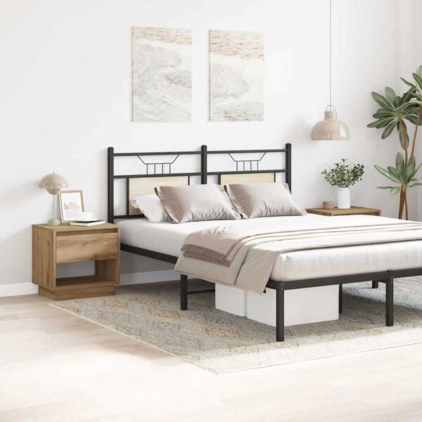 vidaXL Nachttisch 2 pcs Artisan-Eiche 45 x 34 x 44 cm Holzwerkstoff
