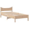 vidaXL Massivholzbett mit Kopfteil 75x190 cm Kiefer