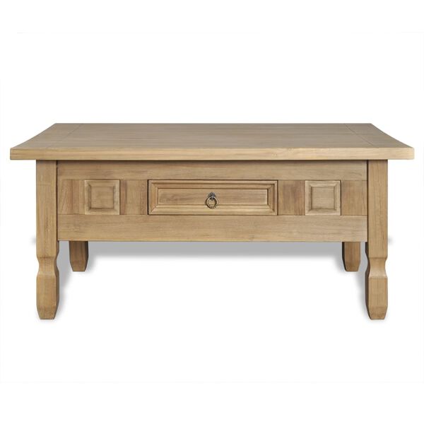 vidaXL Couchtisch mit Schublade Mexikanisches Kiefernholz