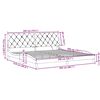 vidaXL Bettgestell mit LED ohne Matratze Blau 200x200 cm Stoff