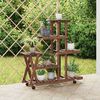 vidaXL Blumenst&auml;nder mit Rollen 95x25x101 cm Massivholz Tanne