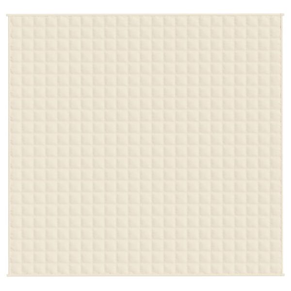 vidaXL Gewichtsdecke Hellcreme 220x235 cm 15 kg Stoff