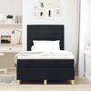 vidaXL LED Boxspringbett mit Matratze Schwarz 120 x 200 cm Stoff