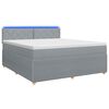 vidaXL Boxspringbett mit Matratze Hellgrau 140 x 190 cm Stoff
